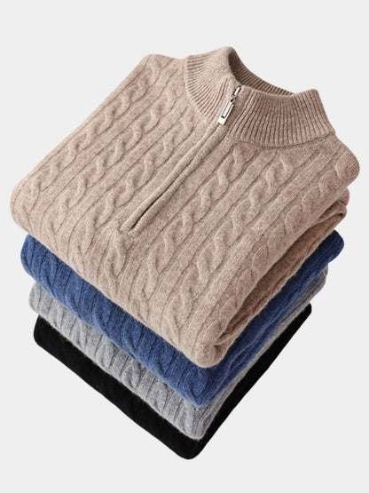 Podstawowy Sweter z Pół-Zipem