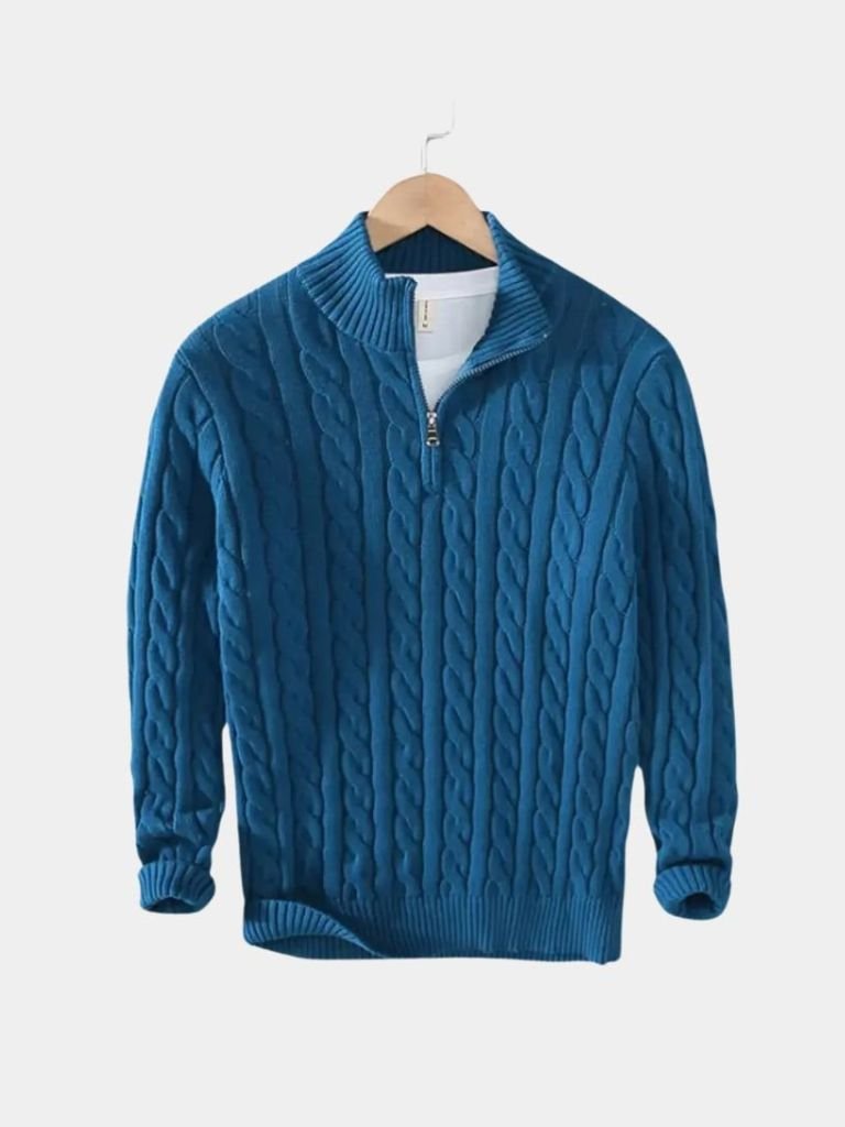 Podstawowy Sweter z Pół-Zipem