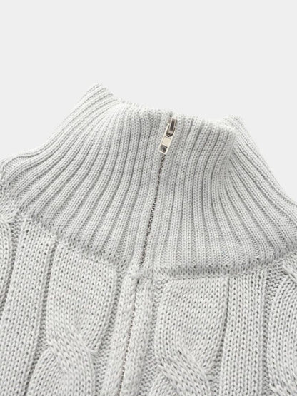 Podstawowy Sweter z Pół-Zipem