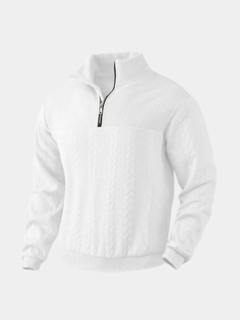 Esencjonalny Pulower Henley z Ćwierć Zippem