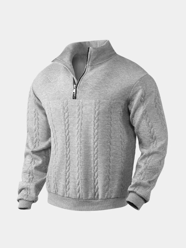 Esencjonalny Pulower Henley z Ćwierć Zippem