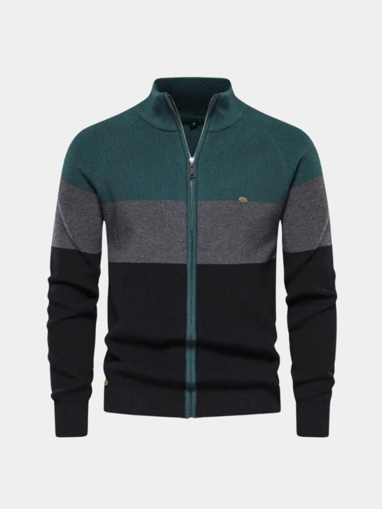 Zipped Knit Sweater