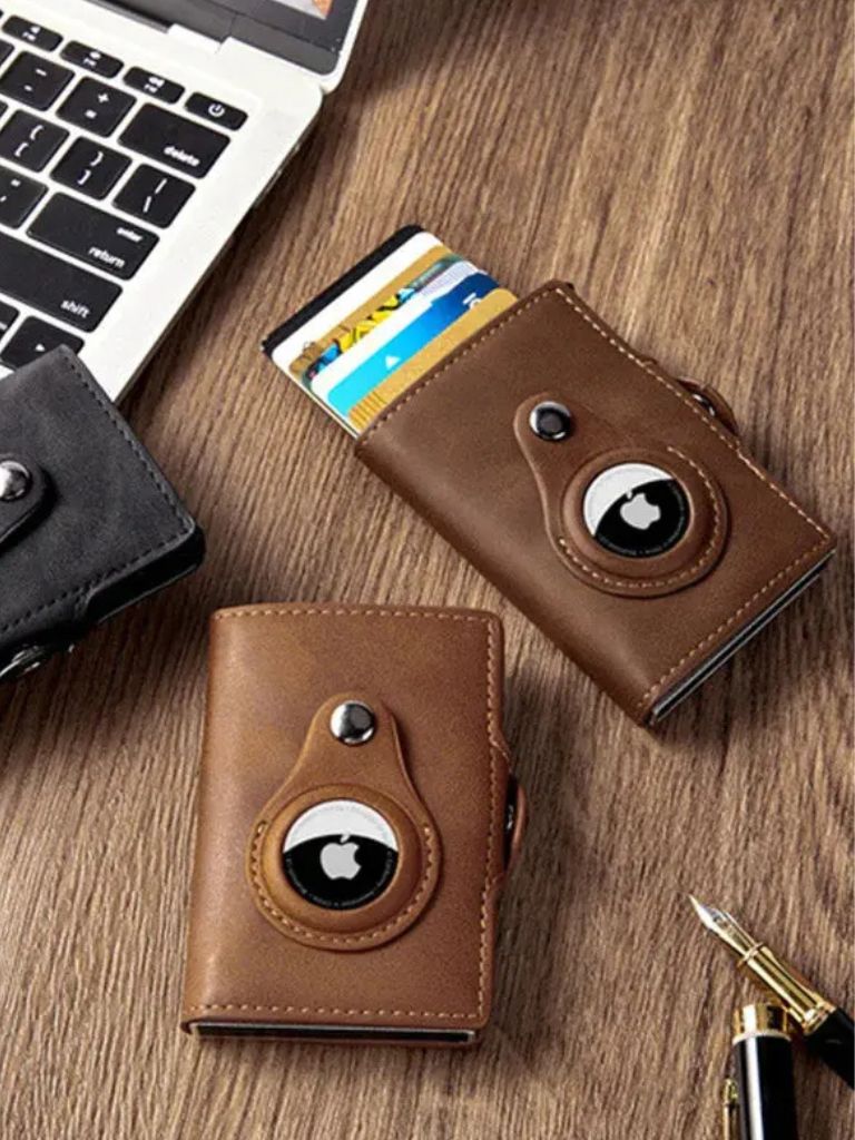 Nowoczesny Portfel z Uchwytem na AirTag i Zabezpieczeniem RFID