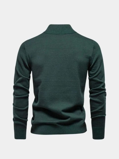 Podstawowy Sweter z Kwartalnym Zamkiem