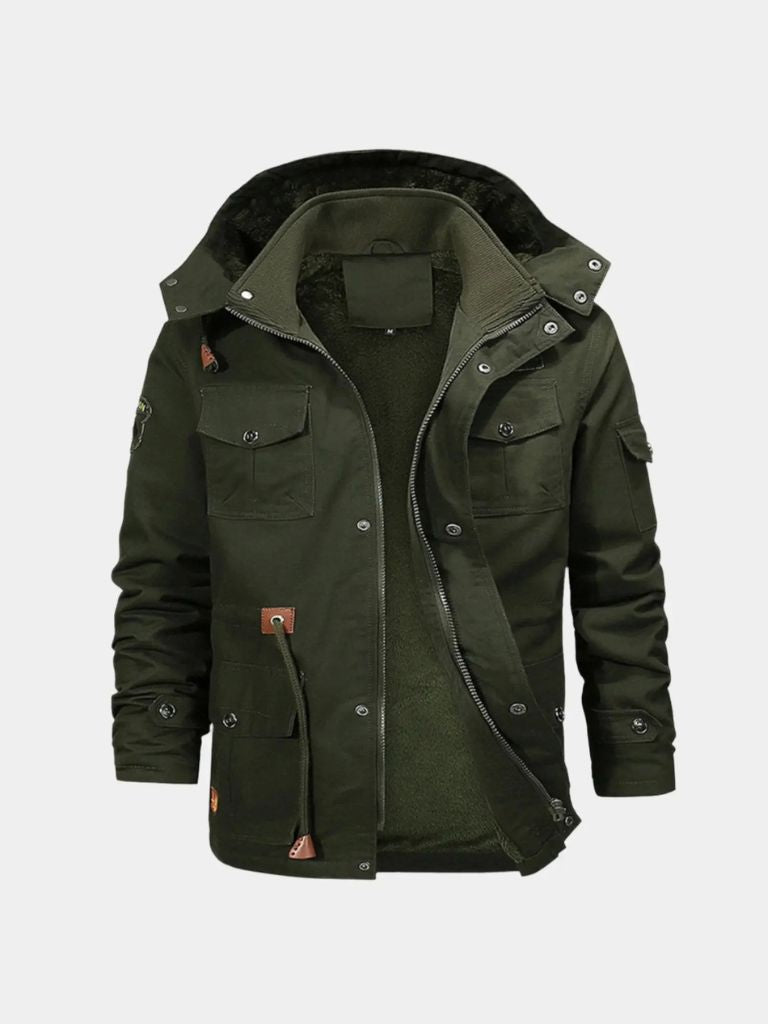 Kurtka Bomber z Kapturem z Fleece