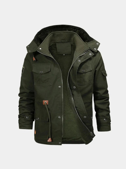 Kurtka Bomber z Kapturem z Fleece