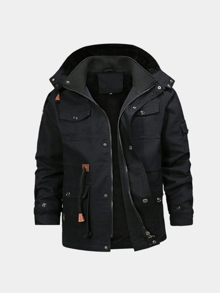 Kurtka Bomber z Kapturem z Fleece