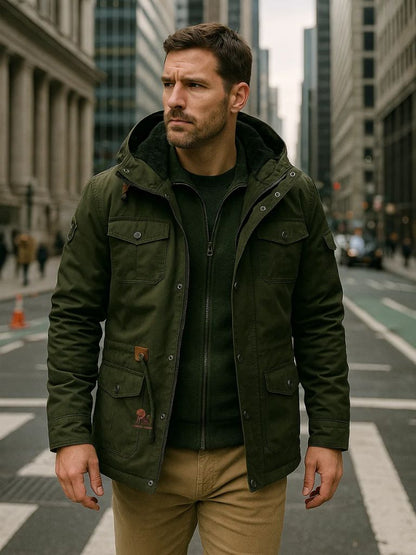 Kurtka Bomber z Kapturem z Fleece