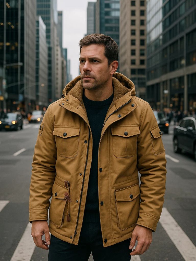 Kurtka Bomber z Kapturem z Fleece