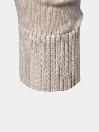 Sweter Kardigan z Pół-Zipem w Jednolitym Kolorze