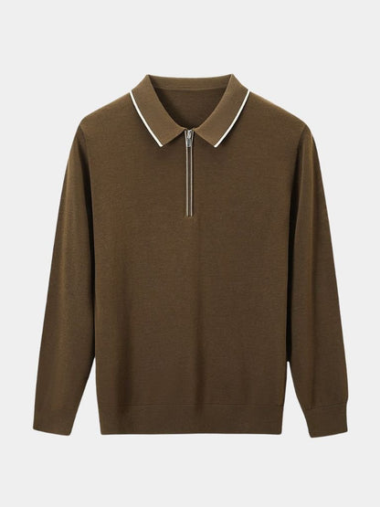 Polo Elite w kolorze kości słoniowej z długim rękawem
