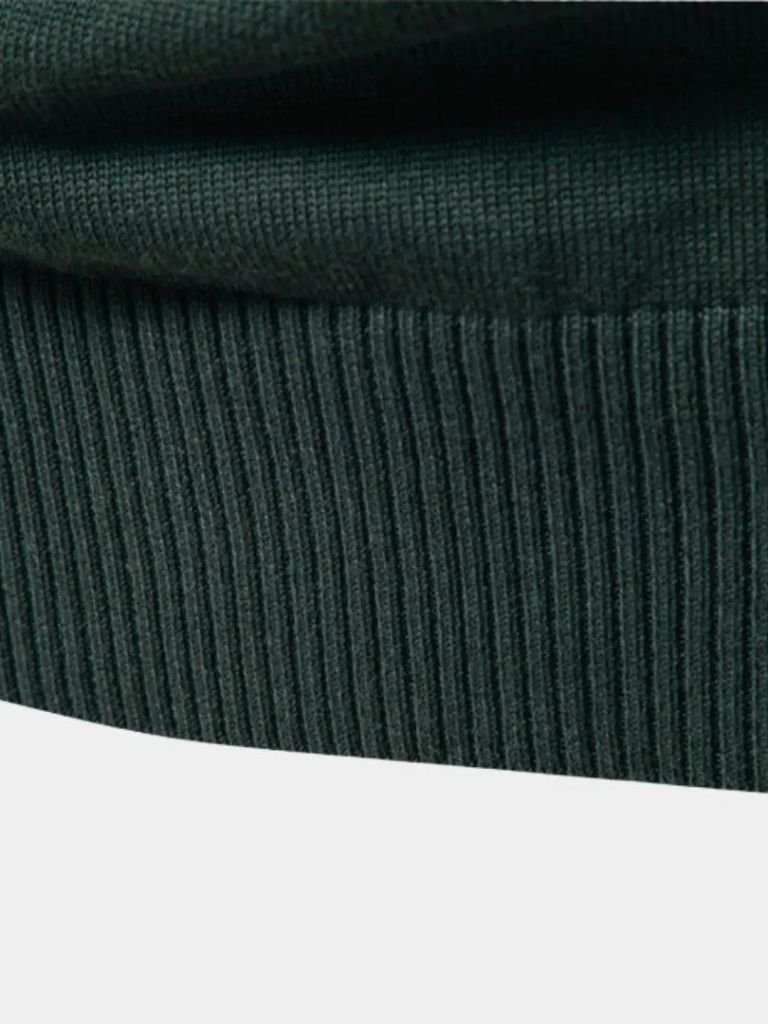 Sweter z dzianiny w paski z zamkiem błyskawicznym