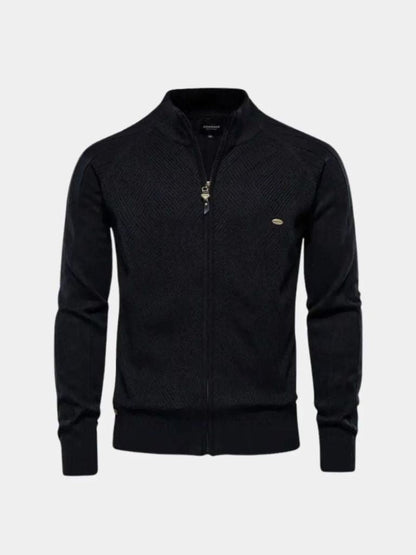 Sweter Kardigan z Dzianiny z Zamkiem