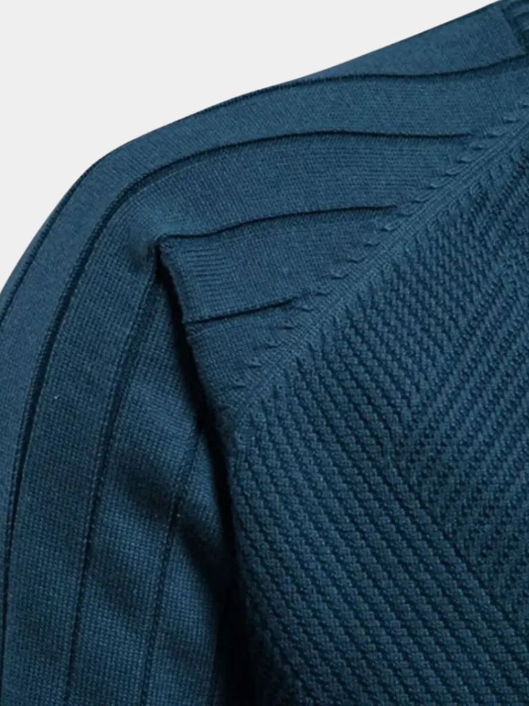 Sweter Kardigan z Dzianiny z Zamkiem