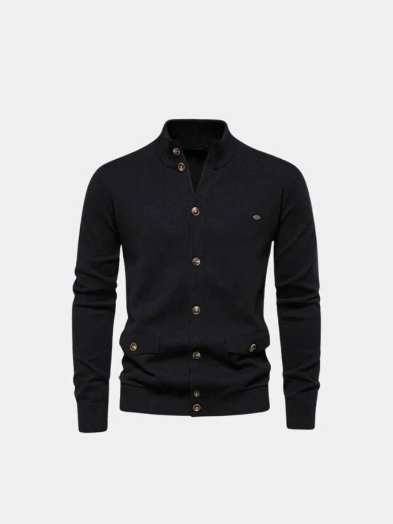 Sweter z Długim Stojącym Kołnierzem z Bawełny