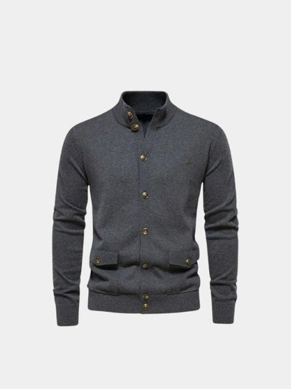Sweter z Długim Stojącym Kołnierzem z Bawełny