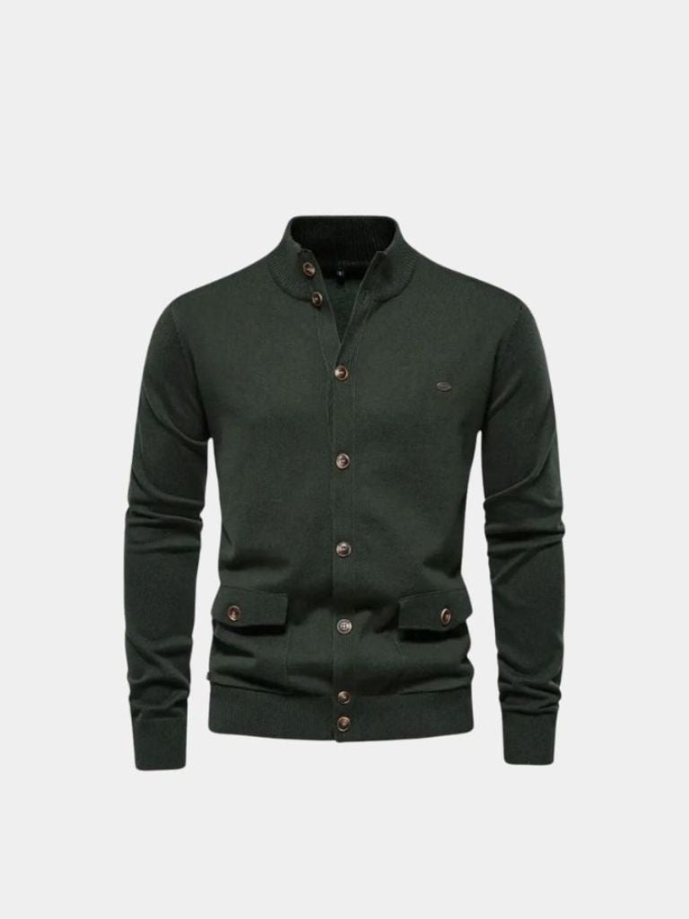 Sweter z Długim Stojącym Kołnierzem z Bawełny