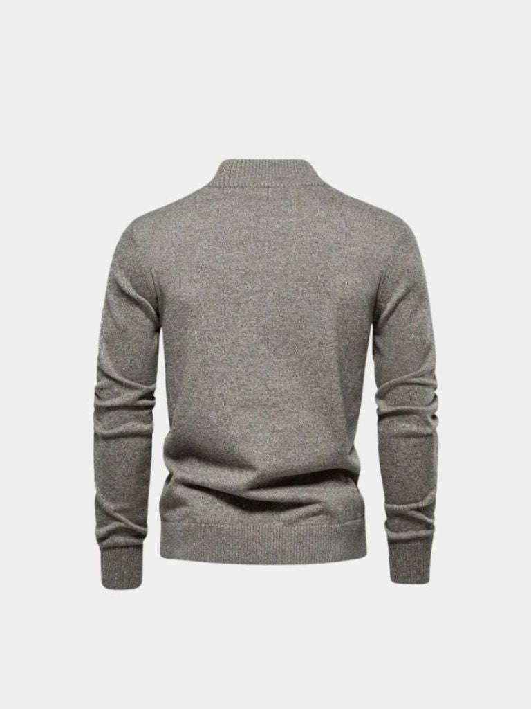 Sweter z Długim Stojącym Kołnierzem z Bawełny