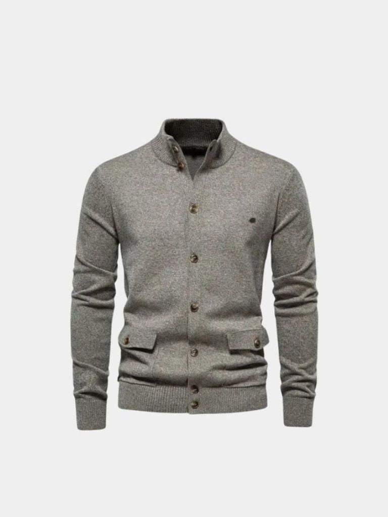 Sweter z Długim Stojącym Kołnierzem z Bawełny