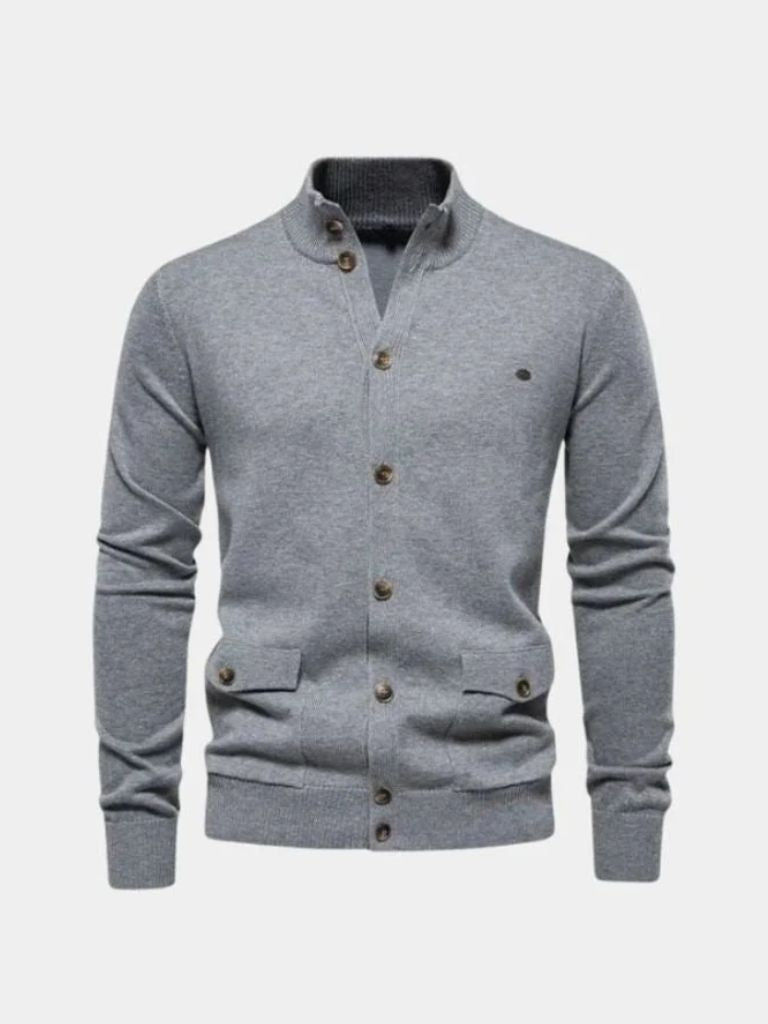 Sweter z Długim Stojącym Kołnierzem z Bawełny