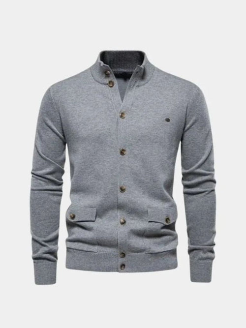Sweter z Długim Stojącym Kołnierzem z Bawełny