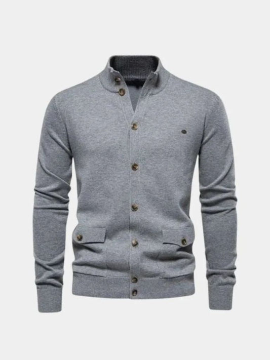 Sweter z Długim Stojącym Kołnierzem z Bawełny