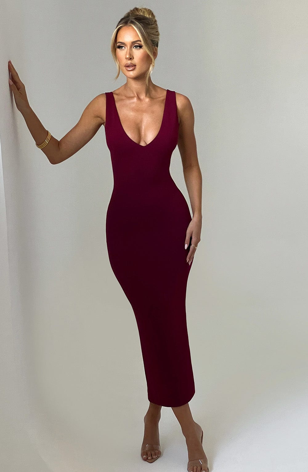 Sukienka Lucinda Midi - Bordeaux