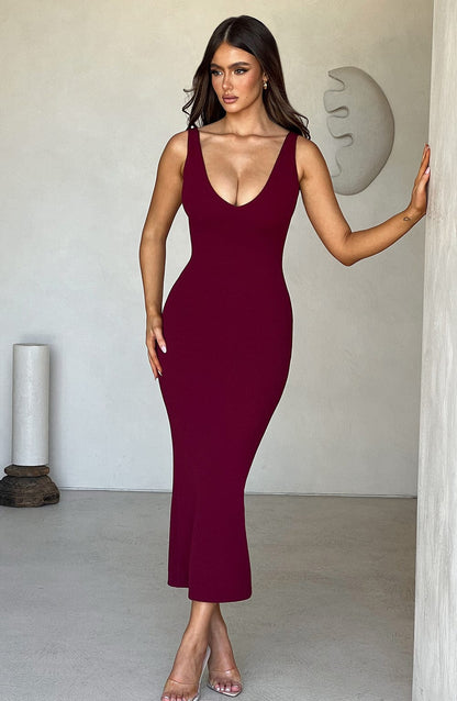 Sukienka Lucinda Midi - Bordeaux