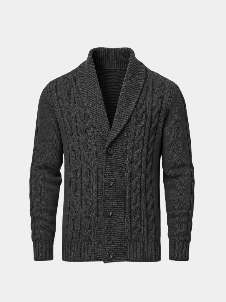 Męski Elegancki Kardigan Dzianinowy