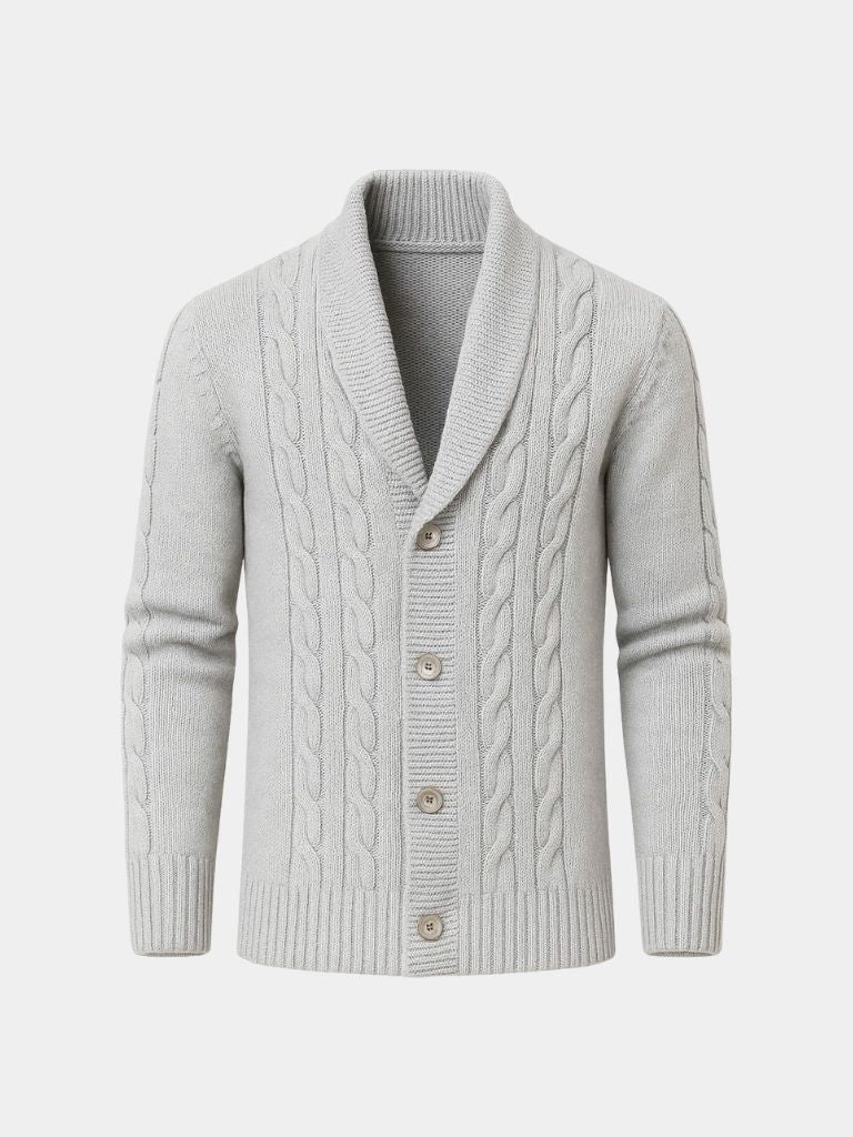Męski Elegancki Kardigan Dzianinowy