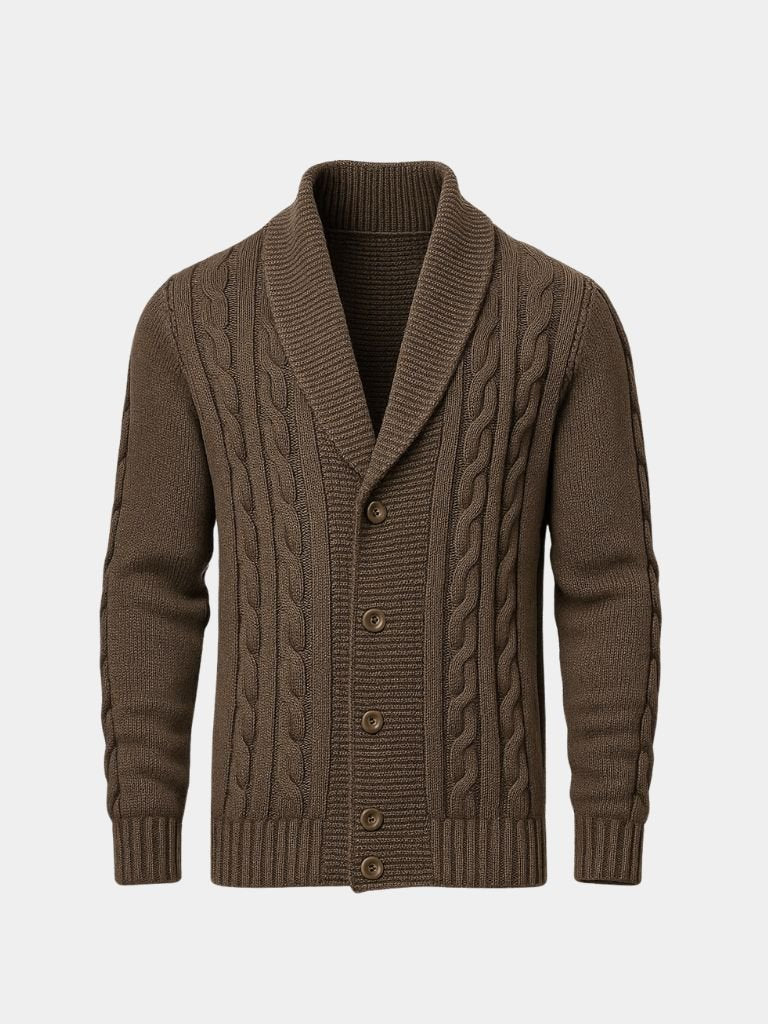 Męski Elegancki Kardigan Dzianinowy