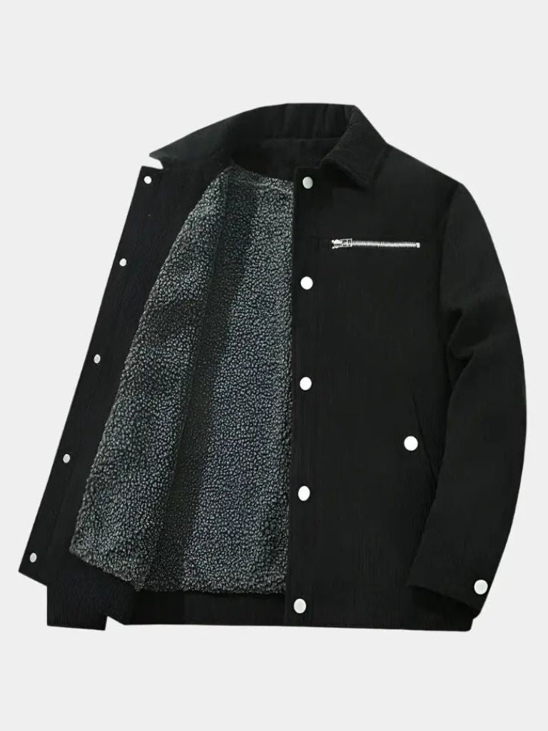Minimalistyczna Kurtka Corduroy Sherpa