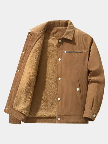 Minimalistyczna Kurtka Corduroy Sherpa