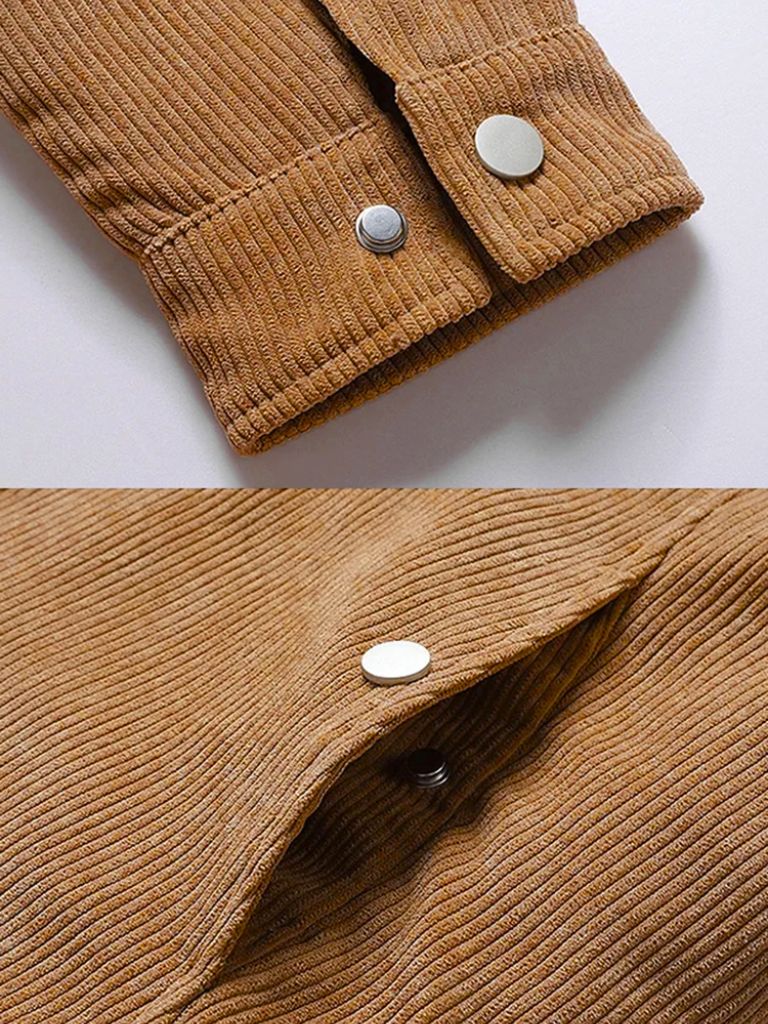Minimalistyczna Kurtka Corduroy Sherpa