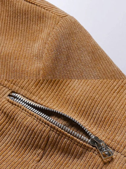 Minimalistyczna Kurtka Corduroy Sherpa