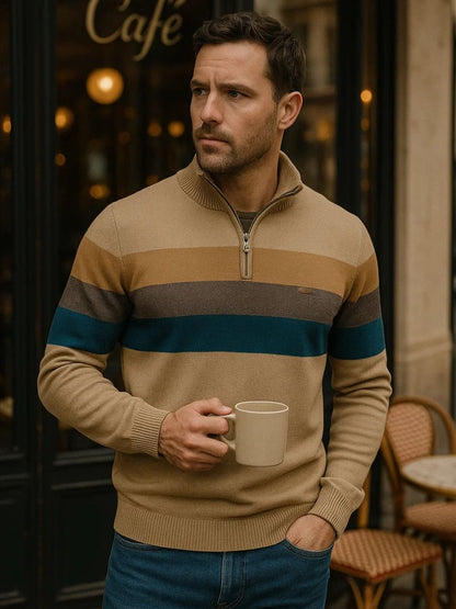 Minimalistyczny Sweter z Wysokim Kołnierzem