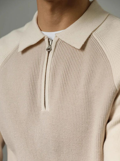 Sweter Raglan z Ćwierć Zamkiem