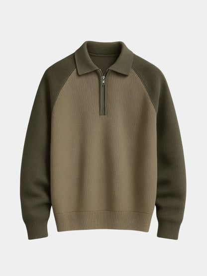 Sweter Raglan z Ćwierć Zamkiem
