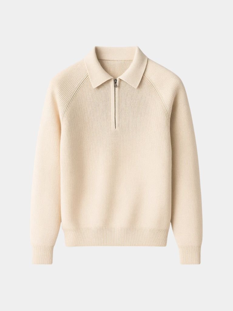 Sweter Raglan z Ćwierć Zamkiem