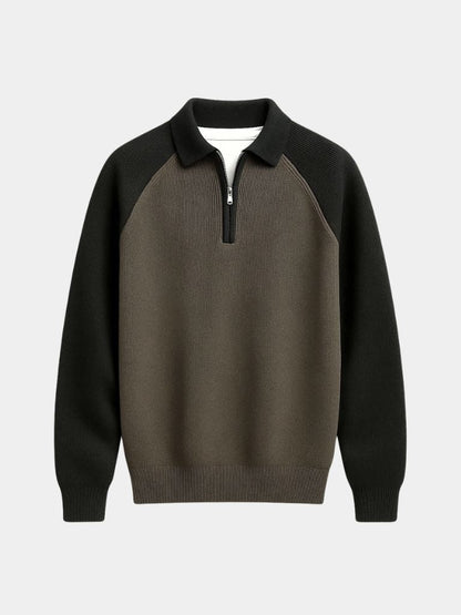 Sweter Raglan z Ćwierć Zamkiem