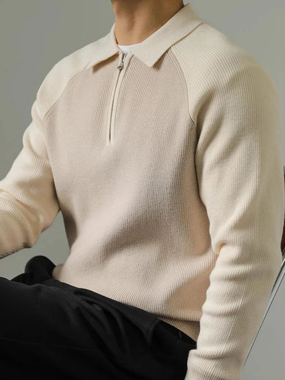 Sweter Raglan z Ćwierć Zamkiem