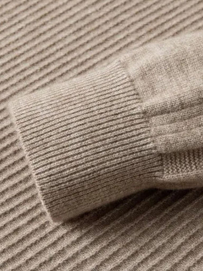 Sweter wełniany Stripe Quarter Zip