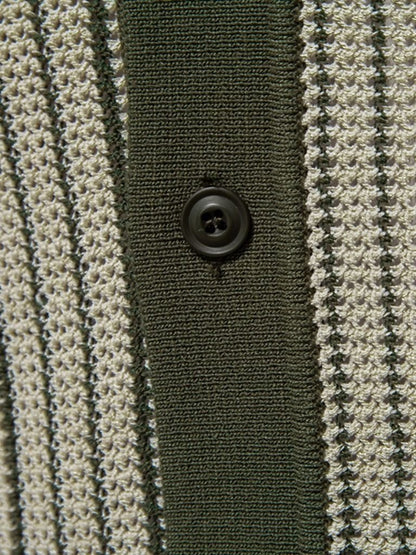 Polo w paski z dzianiny