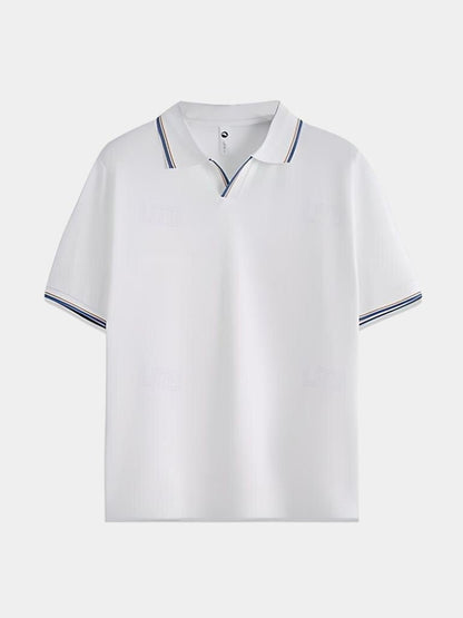 Ponadczasowy Czarny Polo z V-dekoltem