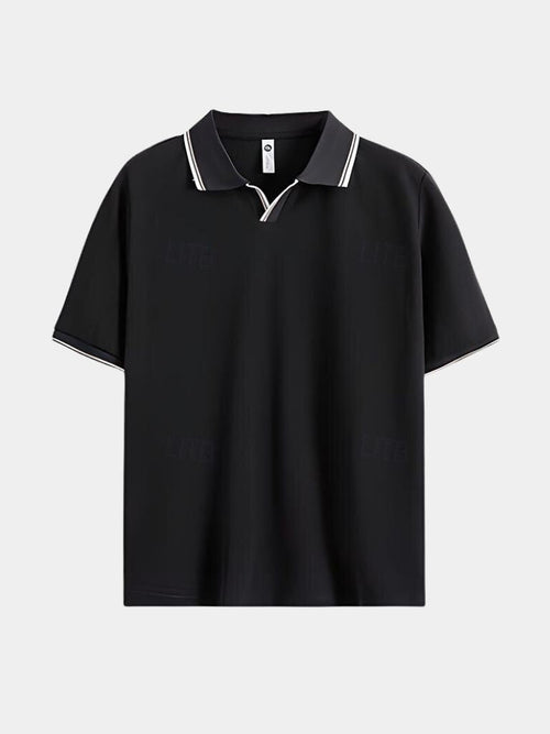 Ponadczasowy Czarny Polo z V-dekoltem