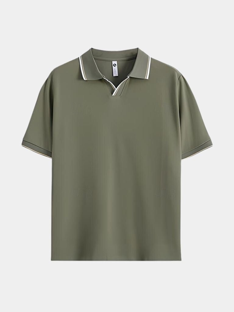 Ponadczasowy Czarny Polo z V-dekoltem