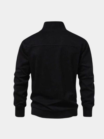 Czarna Bluza Sportowa z Kapturem na Zamek