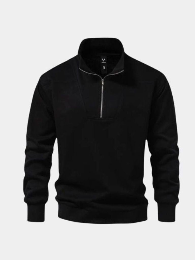 Czarna Bluza Sportowa z Kapturem na Zamek